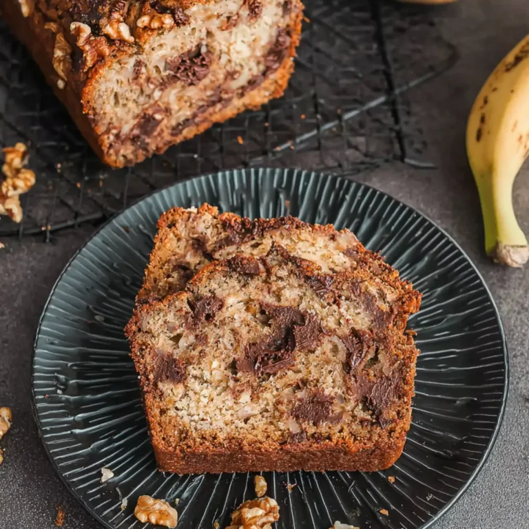 Bananenbrot mit Walnüssen & Schokolade