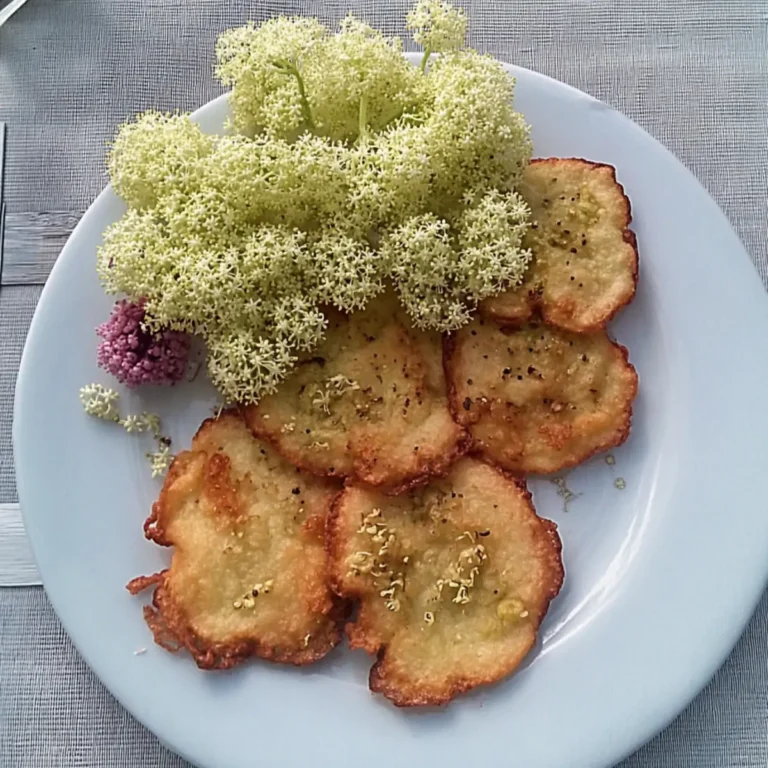 Gebackene Holunderblüten