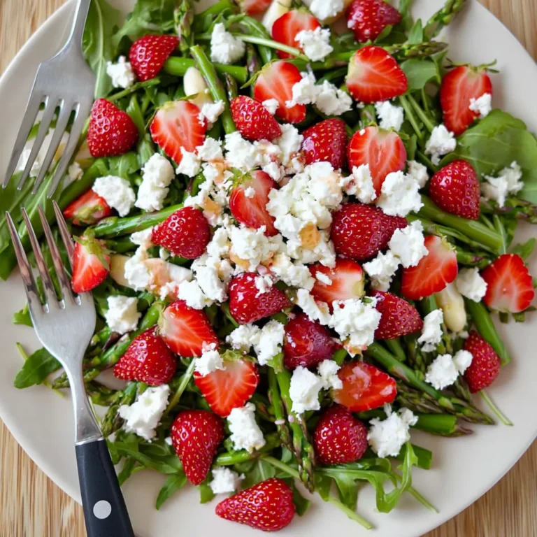 Grüner Spargelsalat mit Erdbeeren