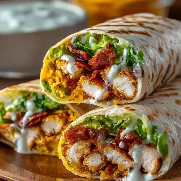 Knusprige Bacon Ranch Hähnchen Wraps