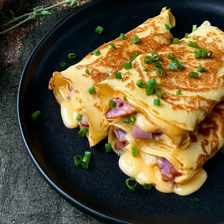 Pfannkuchen mit Schinken und Käse