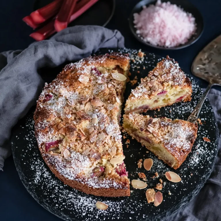 Rhabarber Mandel Kuchen