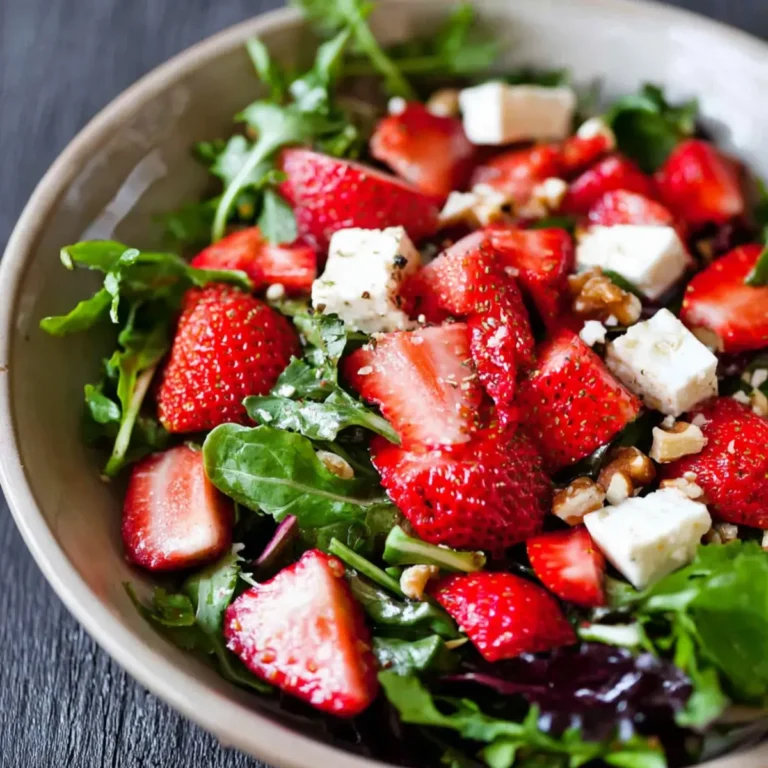Salat mit Erdbeeren