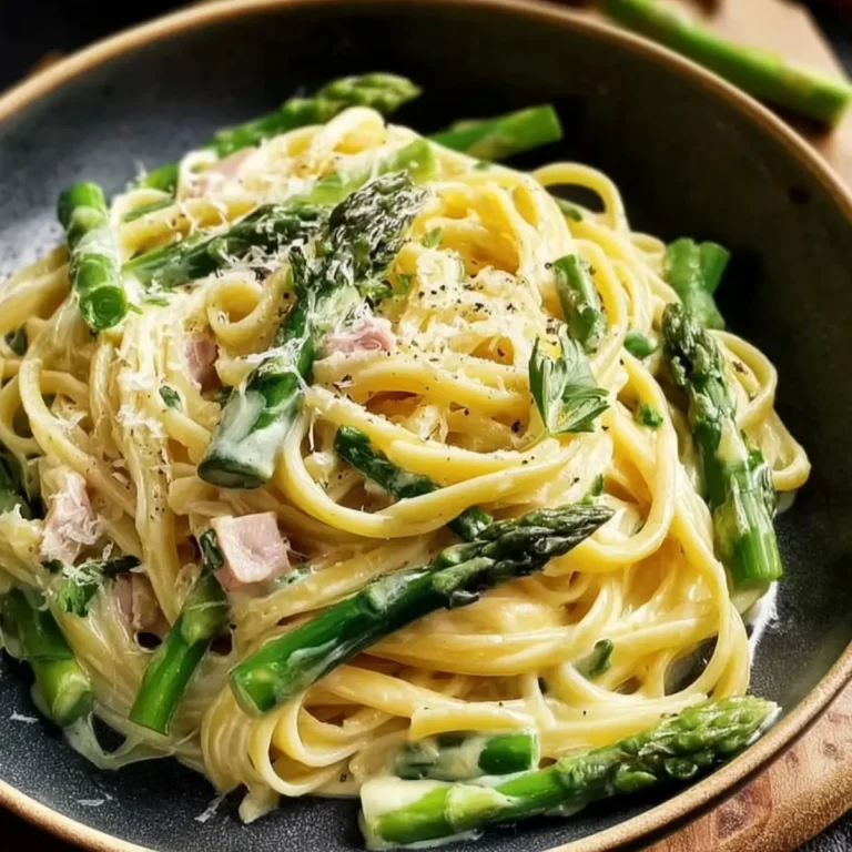 Spargelpasta mit grünem Spargel