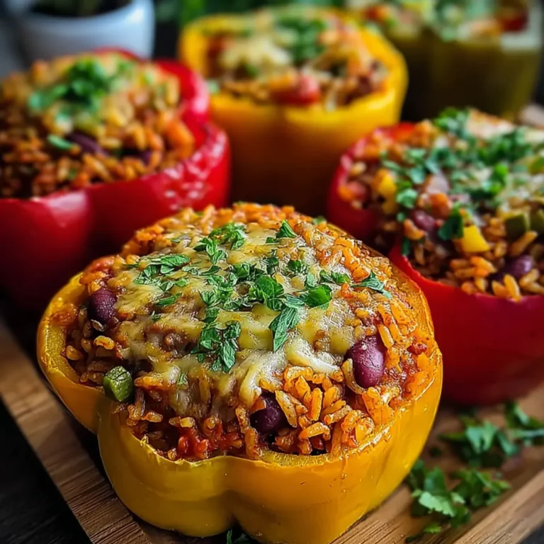 Vegetarische Gefüllte Paprika mit Reis