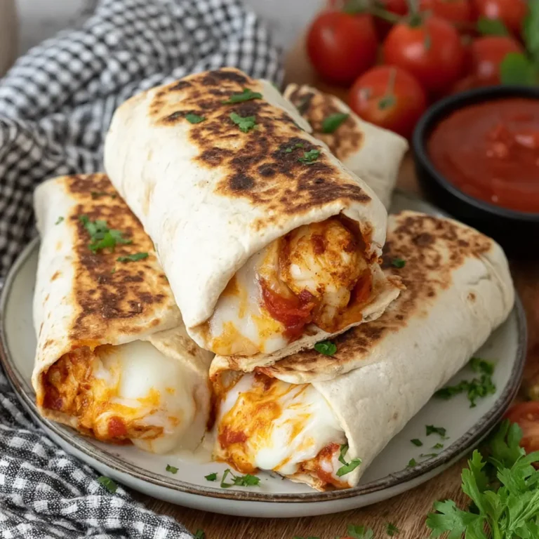 Air Fryer Hähnchen Mozzarella Wraps