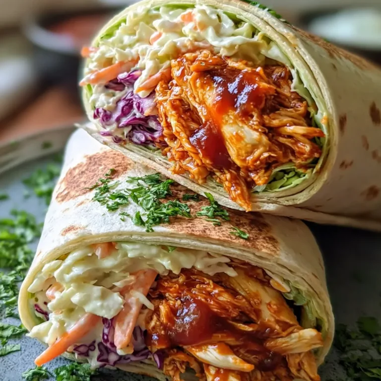 BBQ Hähnchen Coleslaw Wraps