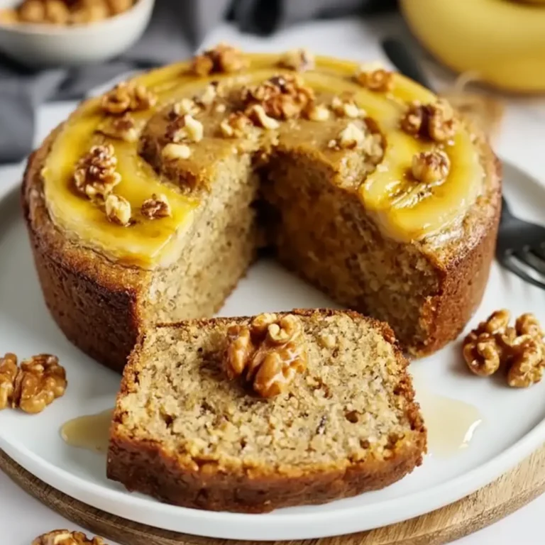 Bananen Nuss Haferflocken Kuchen ohne Zucker