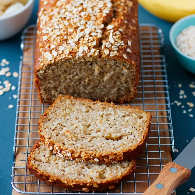Bananenbrot mit Haferflocken und Joghurt