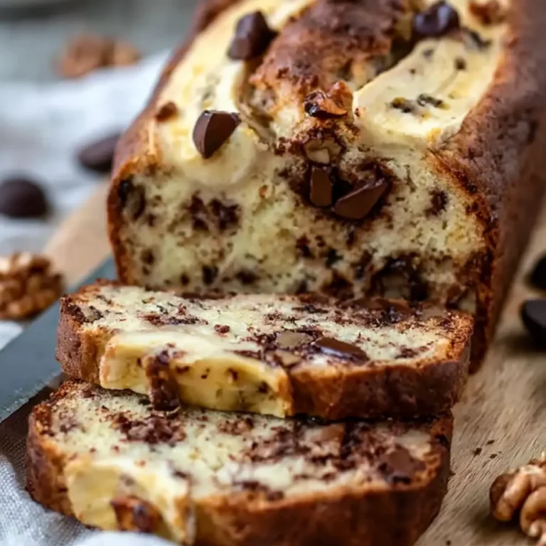 Bananenbrot mit Schokolade und Nüssen
