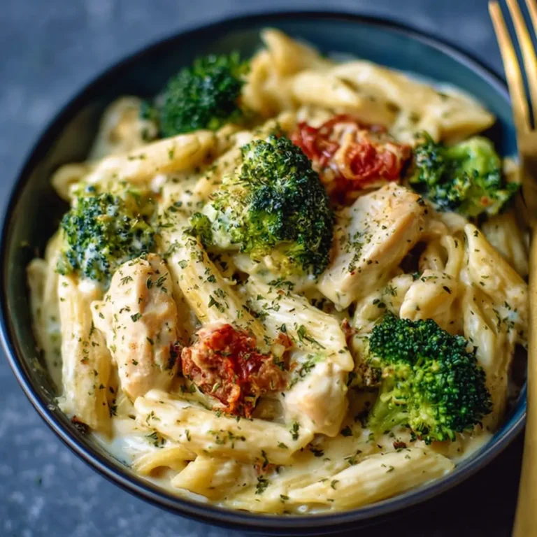 Cremige Hähnchen Brokkoli Pasta