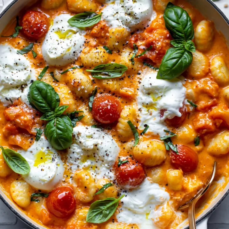 Cremige Tomaten Gnocchi mit Burrata