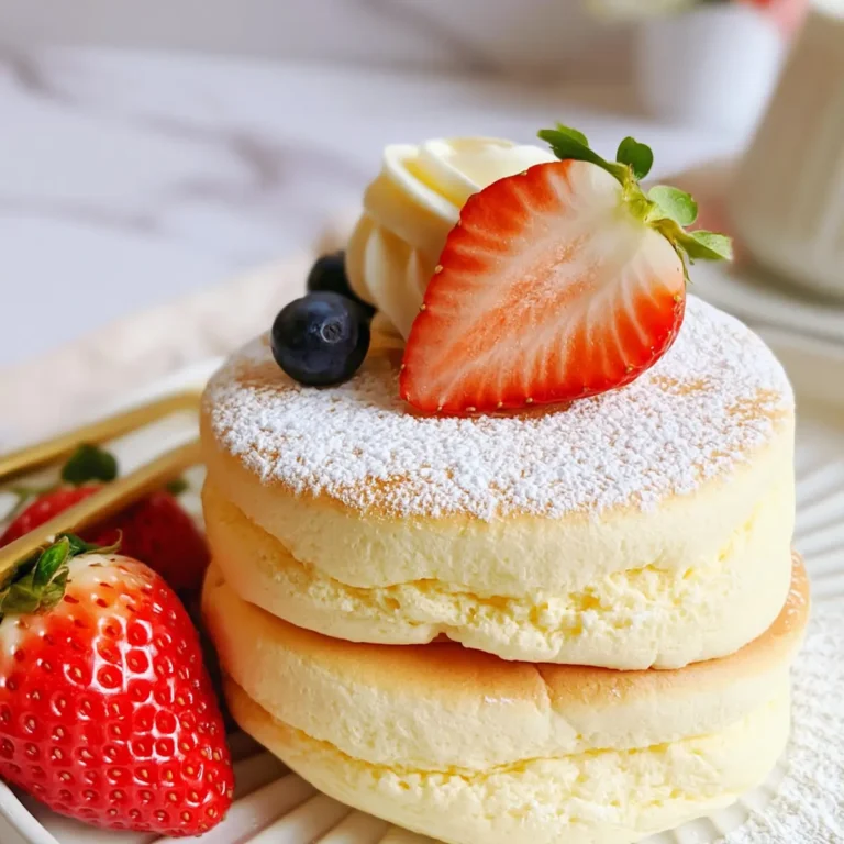 Fluffige japanische Soufflé Pancakes