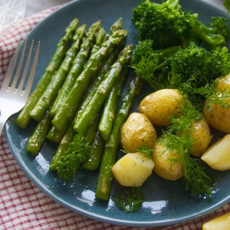 Gebratener grüner Spargel aus der Pfanne