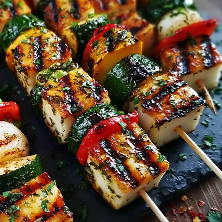 Halloumi Gemüse Spieße vom Grill