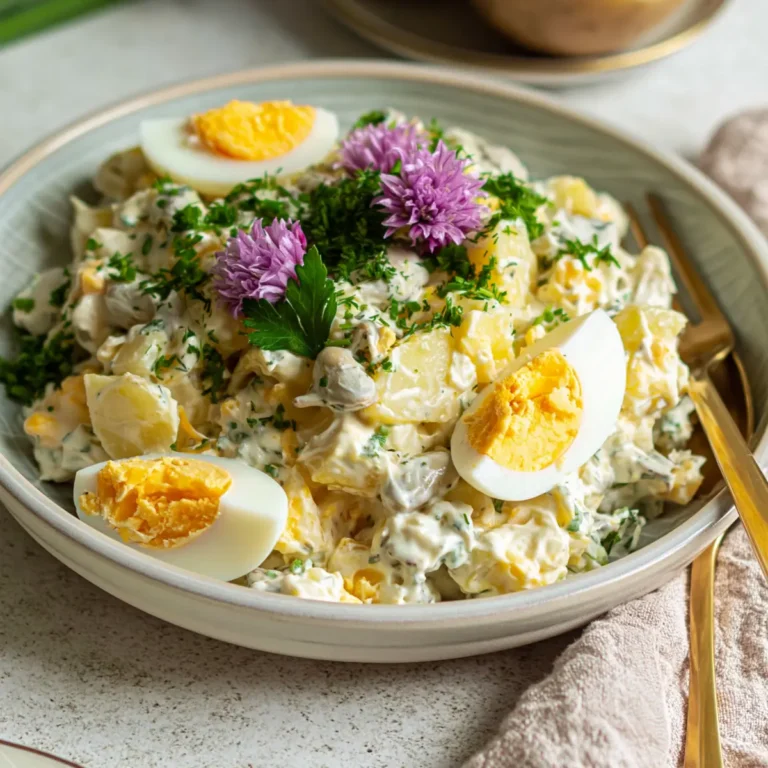 Kartoffelsalat mit Joghurt und Ei