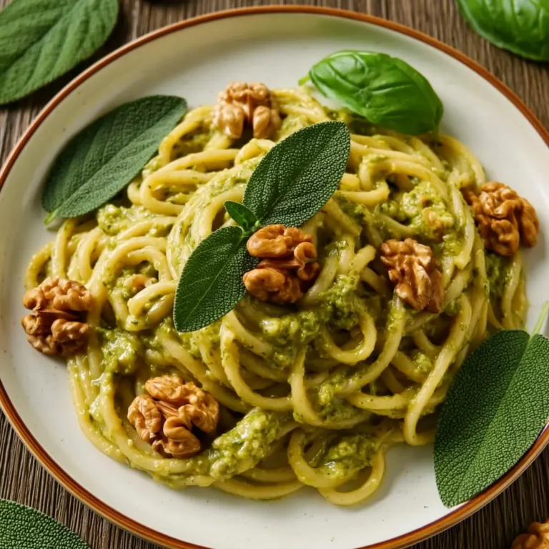 Pasta mit Walnuss Salbei Pesto