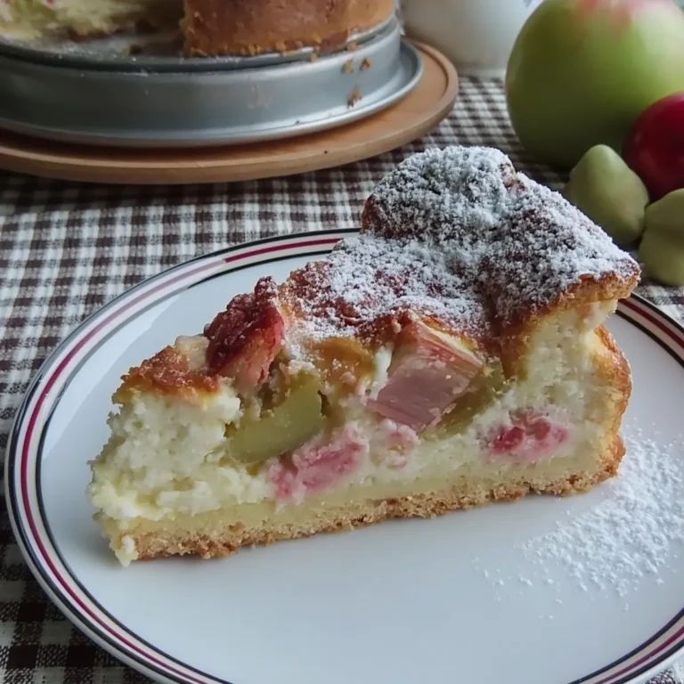 Rhabarber Quark Kuchen