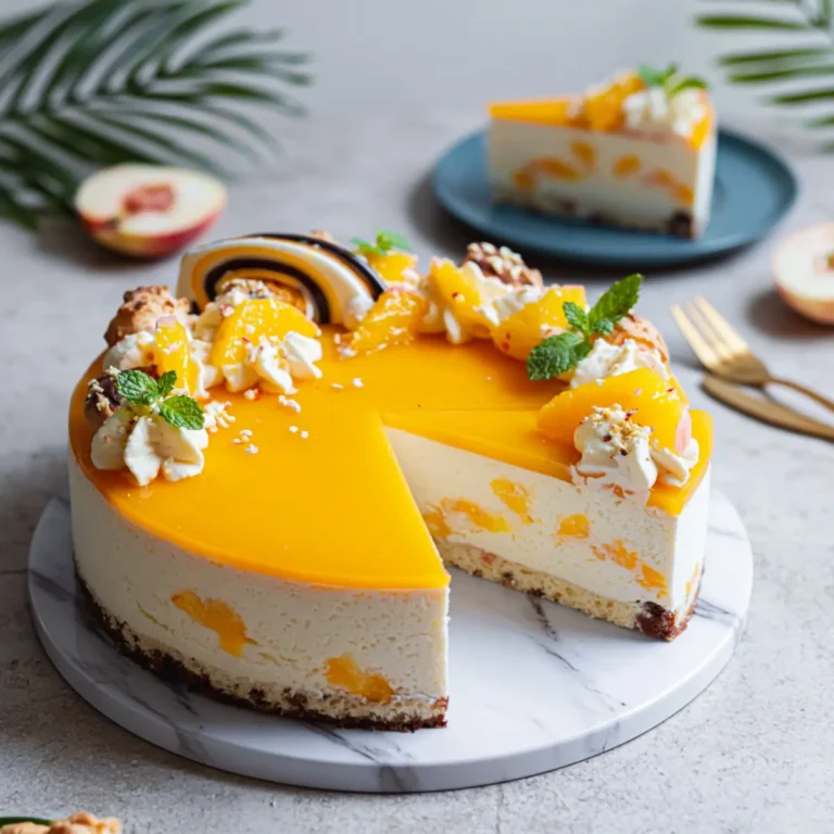 Solero Windbeutel Torte mit Maracuja und Pfirsich