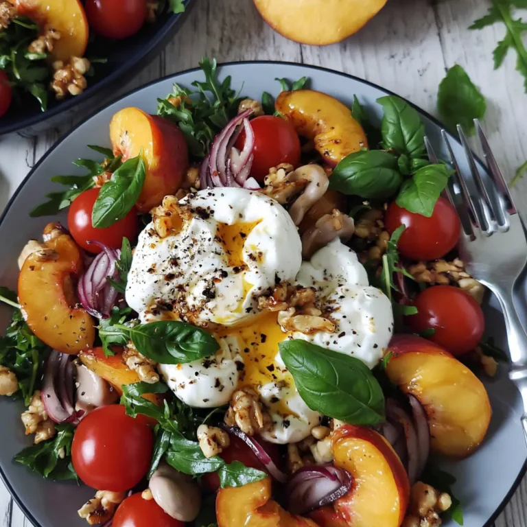 Burrata Sommersalat mit Nektarinen