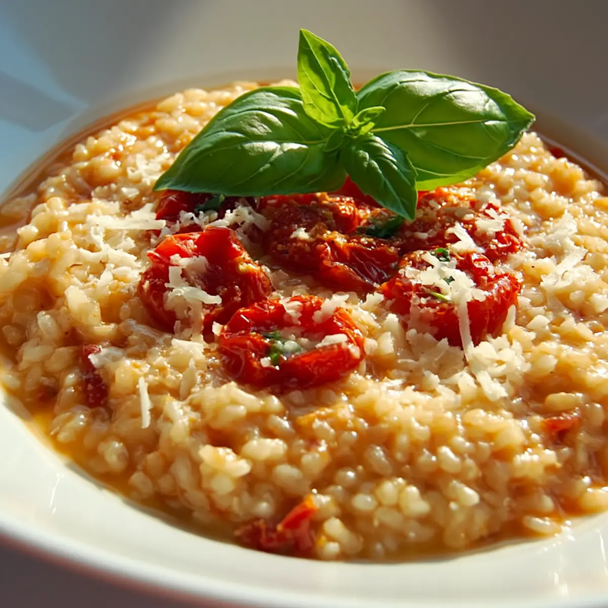 Cremiges Risotto mit gerösteten Tomaten und Parmesan