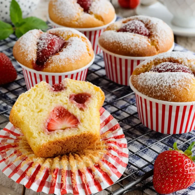 Erdbeer Muffins mit Zitrone und Vanille
