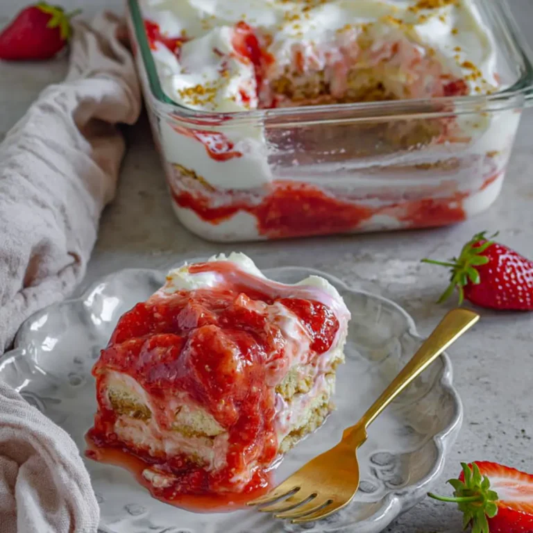 Erdbeer Tiramisu mit Mascarpone und Quark