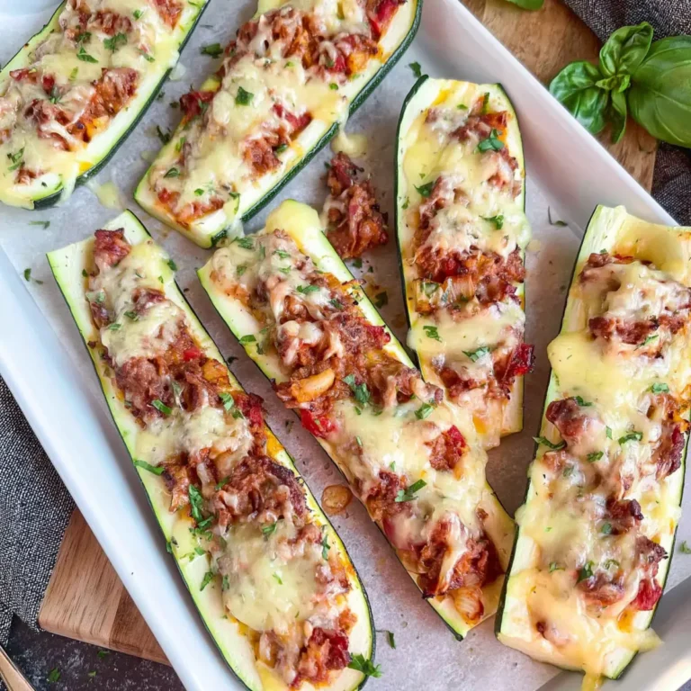 Gefüllte Zucchini mit Hack