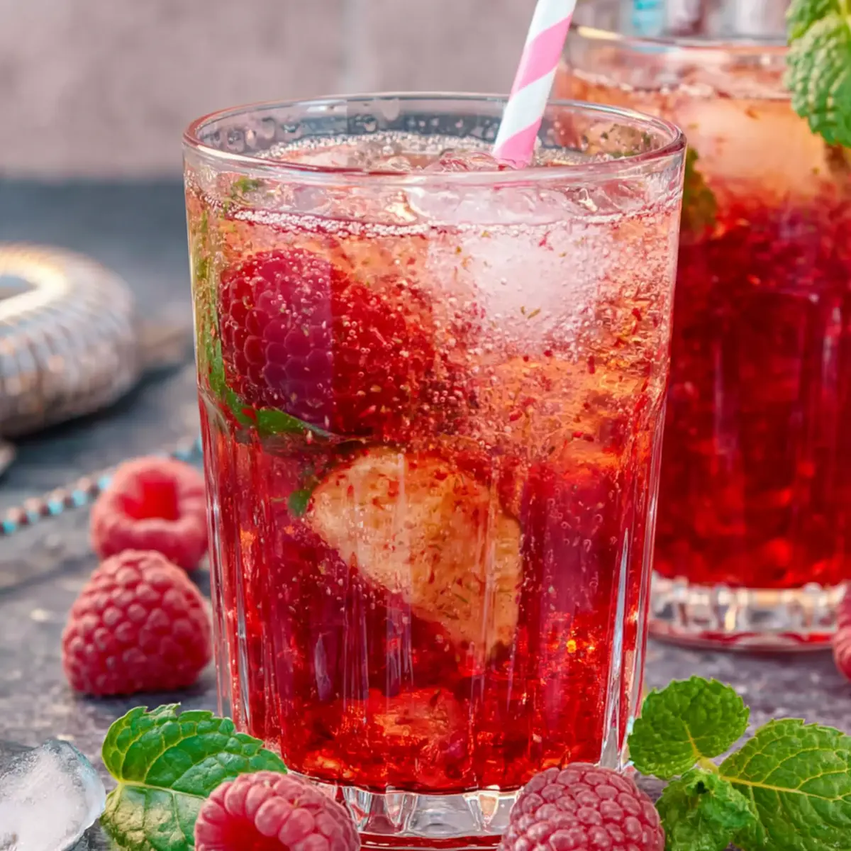Himbeer Mojito Cocktail