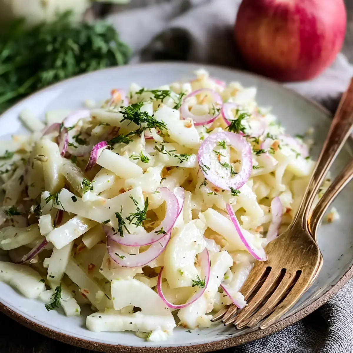 Kohlrabi Salat mit Äpfeln