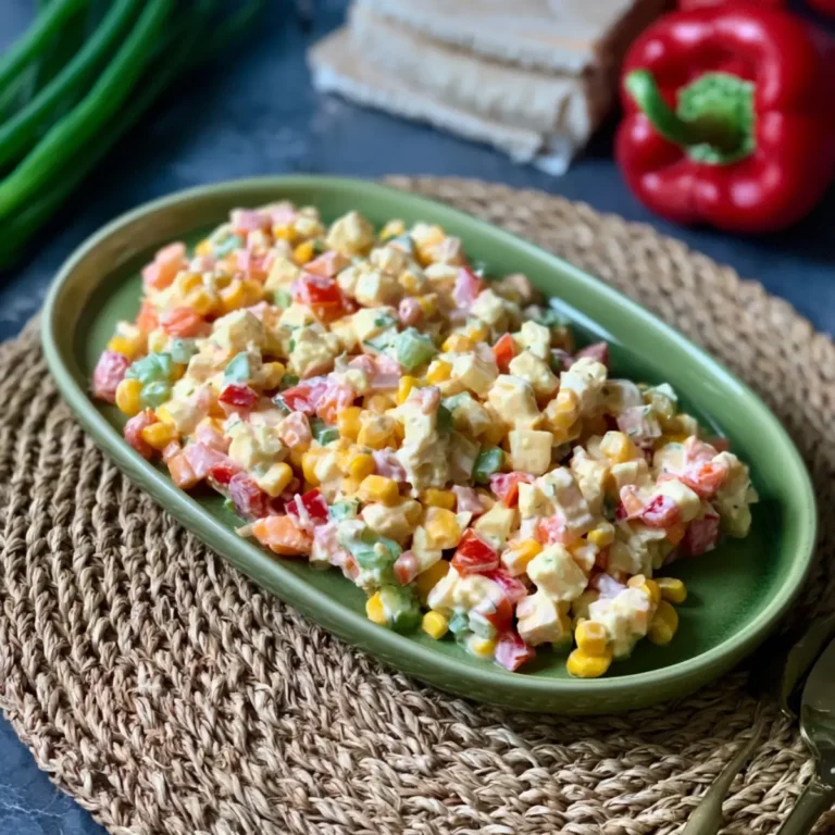 Käsesalat mit Paprika und Mais