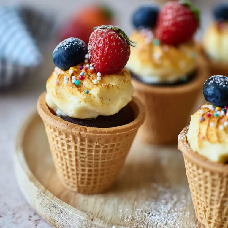 Kuchen im Waffelbecher