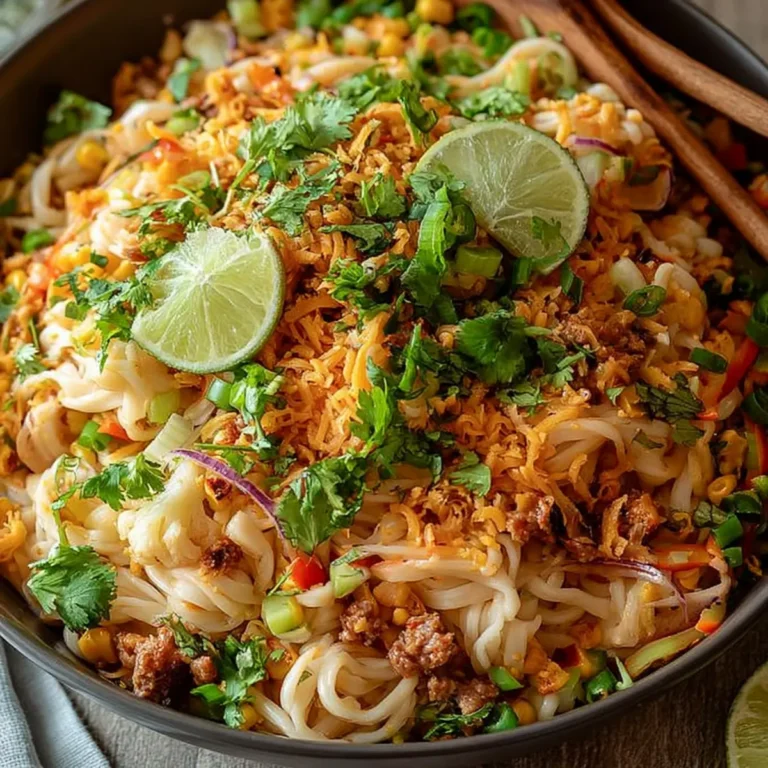Limetten Crunch Nudelsalat