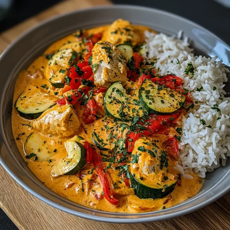 Paprika Zucchini Sahne Hähnchen