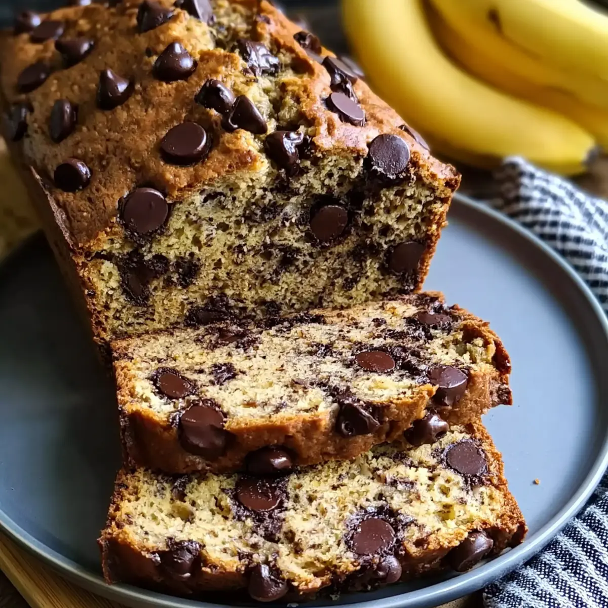 Schokoladenstückchen Bananenbrot
