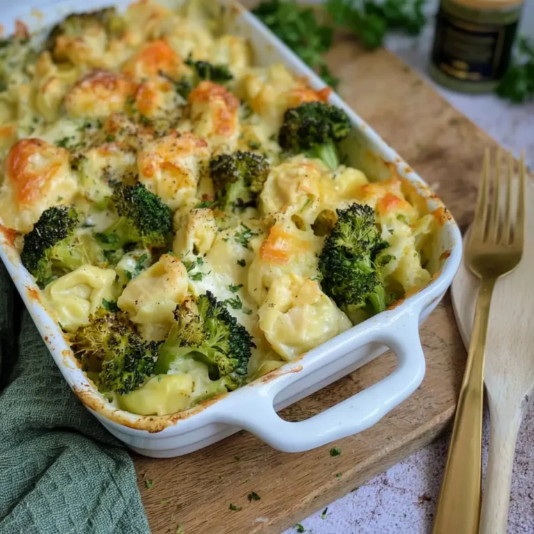 Tortellini Auflauf vegetarisch mit Brokkoli