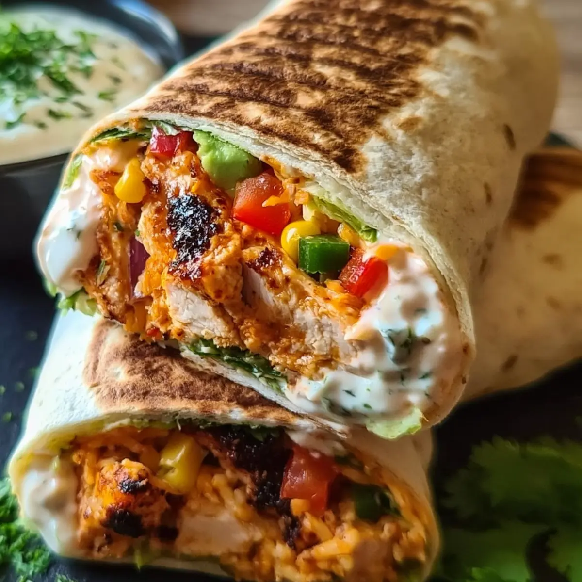 Würziger Hähnchen Wrap