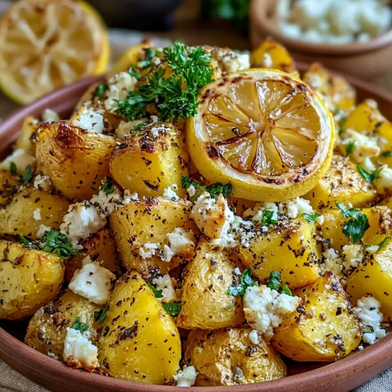 Zitronige Feta Röstkartoffeln