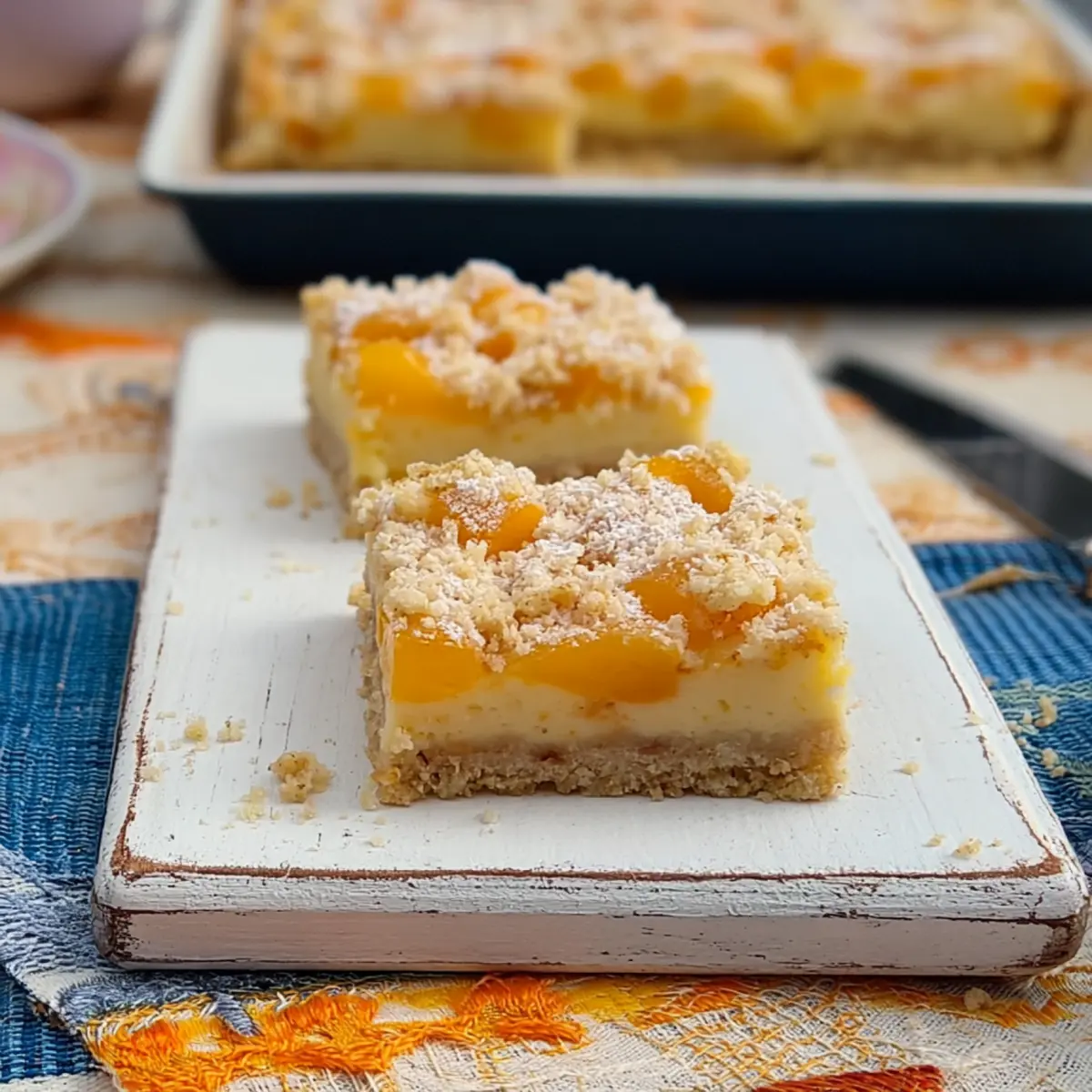 Aprikosenkuchen mit Streuseln vom Blech