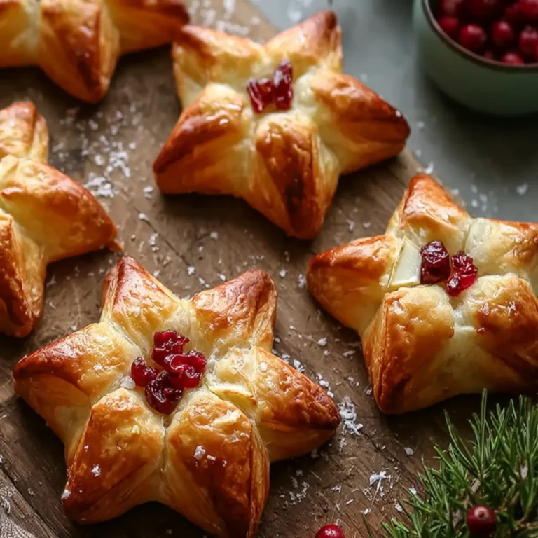 Blätterteigsterne mit Brie und Cranberrys