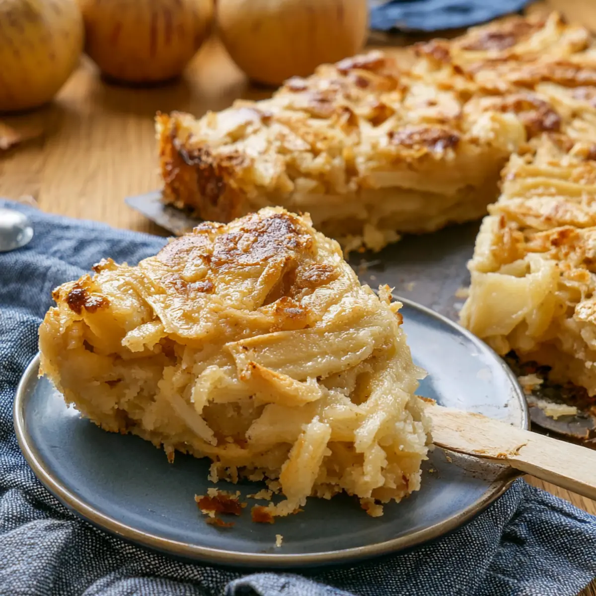 Bratapfelkuchen mit Marzipan