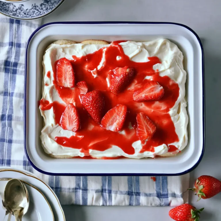 Erdbeer Tiramisu mit Vanille Mascarpone Creme und Löffelbiskuits