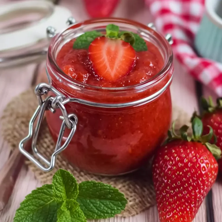 Erdbeermarmelade mit Minze