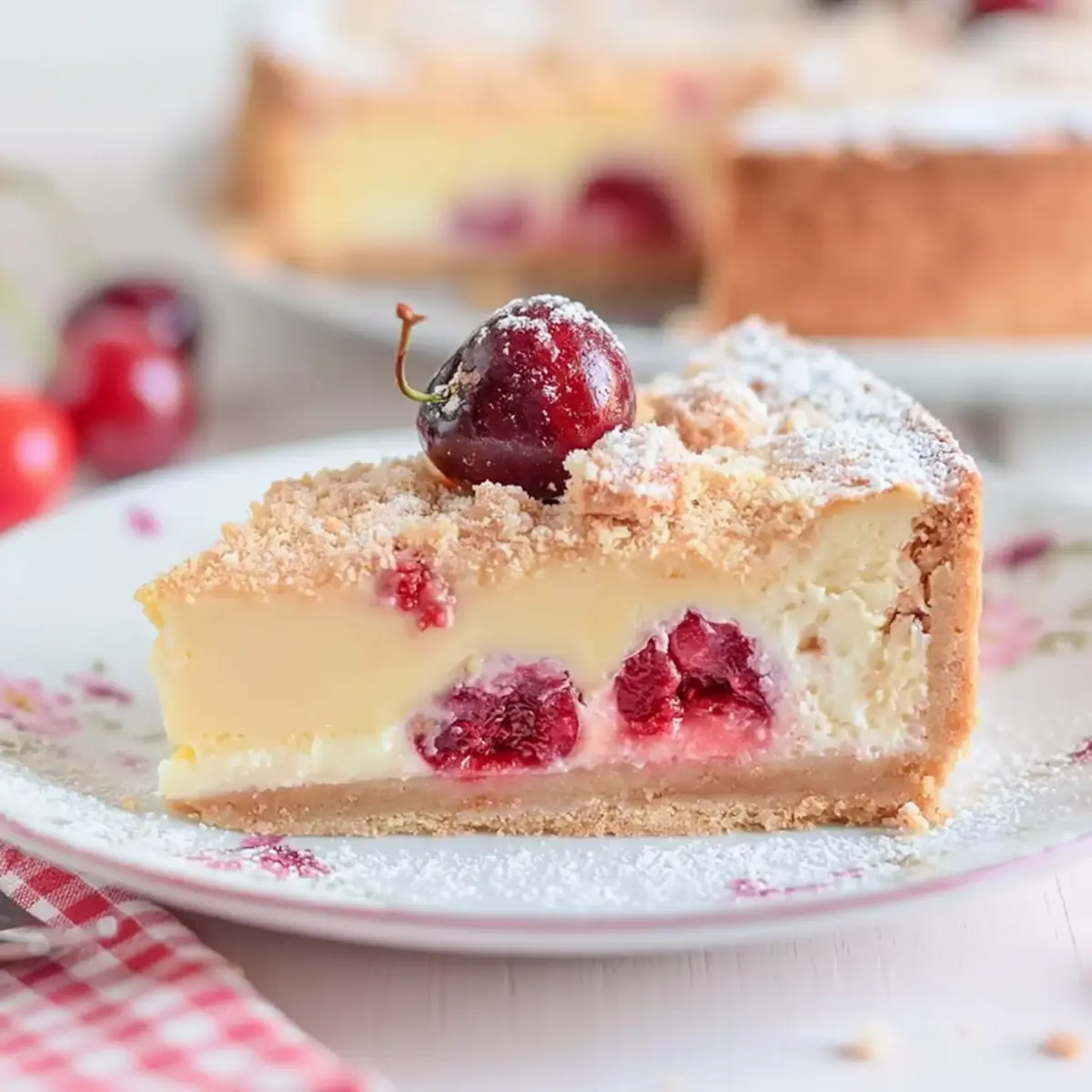 Kirschkuchen mit Pudding