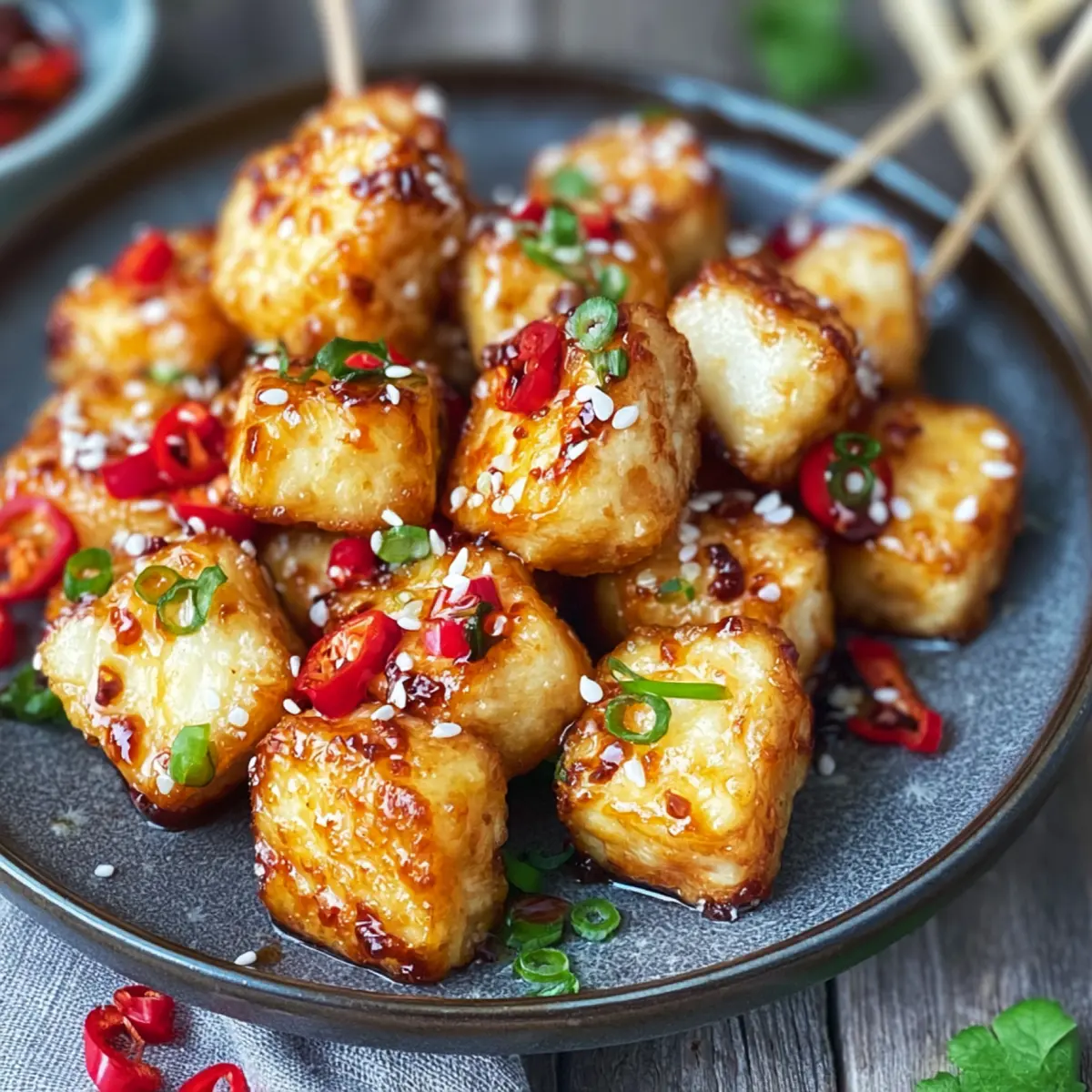 Knusprige Chili Honig Halloumi Häppchen