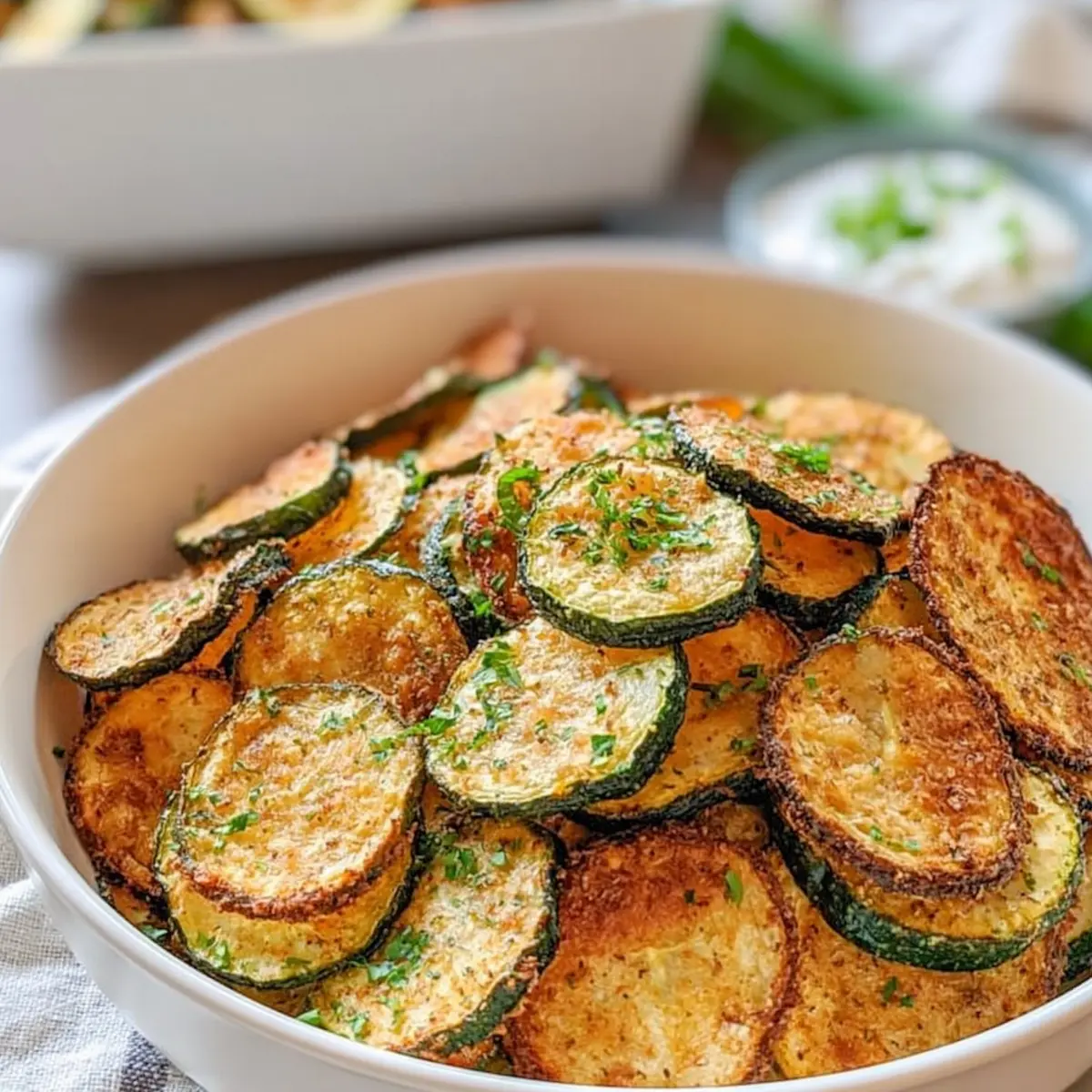 Knusprige Zucchini Chips