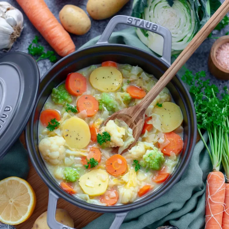 Kohlrabigemüse mit Kartoffeln und Möhren