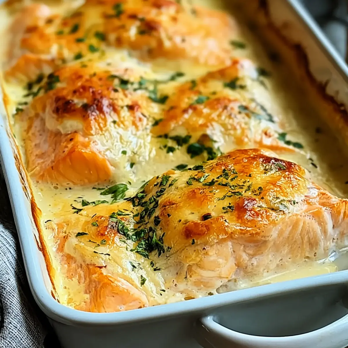 Lachs Sahne Gratin