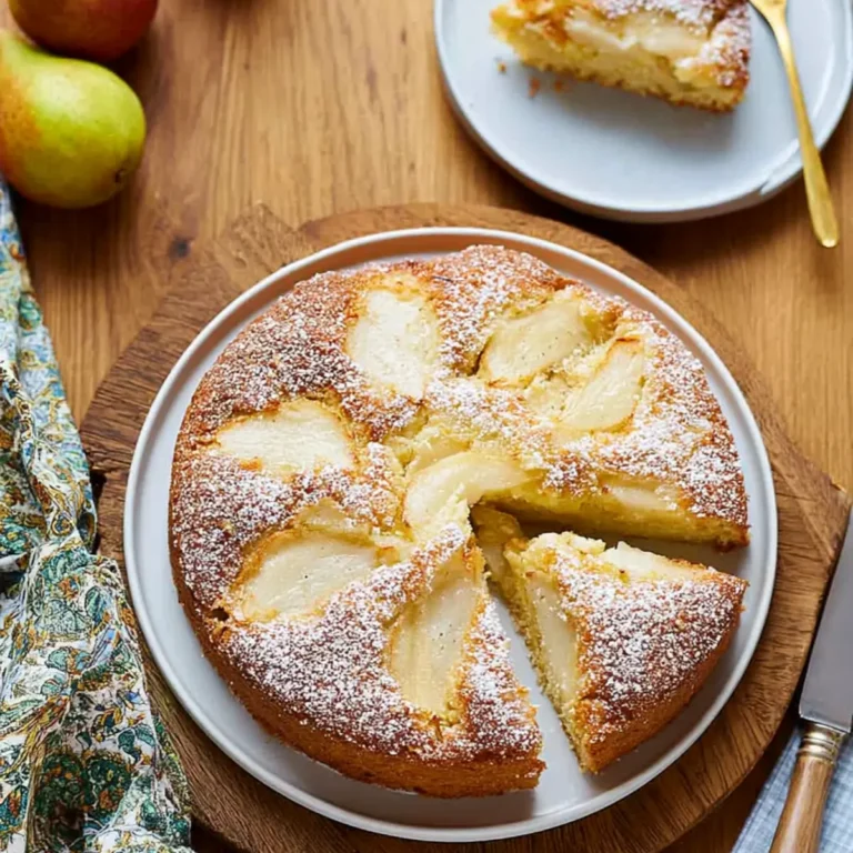 Saftiger Birnenkuchen mit Schmand