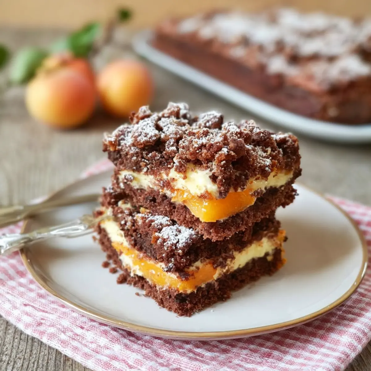 Schoko Marillenkuchen mit Streusel